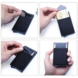 Men Business Aluminum  Cash ID Card Holder RFID Blocking Slim Metal Wallet Coin Purse card case  credit card wallet rfid wallet