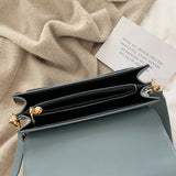 Fashion Woman Shoulder Bag PU Leather Youth Ladies Small Square Bag light Wild Simple Female Daily Messenger Bag Waterproof Blue