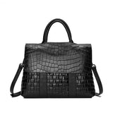 Lady elegant real alligator handbag    black grey green red top-handle bag