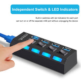 USB 3.0 HUB 2.0 HUB Multi USB Splitter 4/7 Port Expander Multiple USB 3 Hab Use Power Adapter USB3.0 Hub with Switch For PC