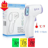 Infrared Forehead Digital Thermometer Gun IR Laser Non Contact Thermometer with 3 Color Backlight Display for Baby Adults sensor
