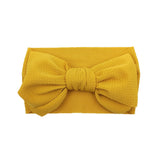 New Baby Girls Headband Toddler Big Bow Hairband Cute Solid Stretch Turban Big Knot Head Wrap Head wear