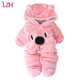 LZH Baby Winter Clothes Newborn Baby Girls Overall Autumn Long Sleeve Baby Romper For Baby Boys Jumpsuit Costume Infant Clothing