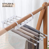 5 in 1 Pant Rack Hanger for Clothes Organizer Multifunction Shelves Closet Storage Organizer StainlessSteel Folding clothes hang