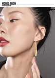 Gold Plated Circle Earrings ensitive Ears Stainless Steel Earring Women's Fashion Simple Style oval Earring Smooth