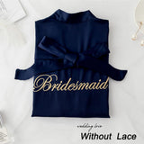 Summer Lace Sleepwear for Bride & Bridesmaid Wedding Robe Gown Solid Embroidery Kimono Bathrobe