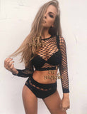 HOT Sexy Fishnet Babydoll Cosplay Nightgown crochet plus size lingerie dress bodysuit Corsets products Sleepwear+Hot pants W133