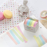 5pcs/lot Decorative Washi Tape Diy Rainbow Sticker Masking Paper Set For Diy Crafts Planners Scrapbooks Bullet Journals Cards