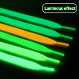 1 Pair Luminous Shoelaces Flat Sneakers Canvas Shoe Laces Glow In The Dark Night Color Fluorescent Shoelace 80/100/120/140cm - shopwishi 