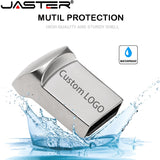 JASTER Mini metal USB flash drive 4G 8G 16GB 32GB 64GB 128G Personalise Pen Drive USB Memory Stick U disk gift Custom logo