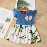 New Baby Dresses Pattern Print Lemon Cartoon Birthday Dress Female Baby Summer Clothes Kids Girl Clothes