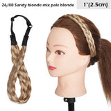 S-noilite Bohemian Plaited Headband Synthetic Braids Hair With Adjustable Belt Hairpiece Hair For Woman Hair Style Accessories