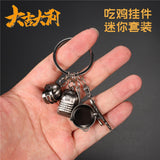 PUBG Keychain Keyring PLAYERUNKNOWNS BATTLEGROUNDS Cosplay Special Force Helmets Metal Key Ring Accessory Props