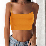 New Fashion Women Sexy Crop Tops Solid Summer Camis Women Casual Tank Tops