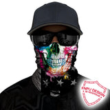 3D Skull Skeleton Balaclava Seamless Motorcycle Neck Face Shield Mask Scarf Bicycle Hunting Outdoor Anti-UV Bandana Headband