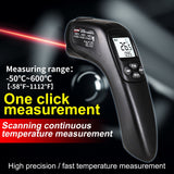Digital Infrared Thermometer Laser Temperature Gun Non-contact IR Pyrometer Hygrometer Industrial Multi-purpose Temperature Test