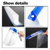 10pcs Safety Full Face Shield Anti-droplet Protective Faceshield Cover Visor Dust Proof Fog Screen Transparent for dropshipping