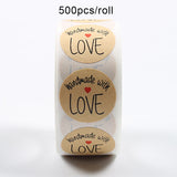 500pcs/roll  Thank You Stickers Handmade Sticker Circle Stationery thank you for your order  Seal Labels thank you sticker