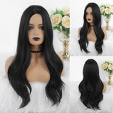 Blonde Unicorn Long Blonde Synthetic Wig for Black White Women Daily Use Middle Part Hair Wigs Water Wave Heat Resistant Fiber
