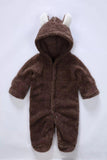0-12M Autumn Winter Newborn Rompers Baby Fleece Jumpsuit Hoodies Jumpsuit Baby Girls Boys Romper Newborn Toddle Baby Overalls - shopwishi 
