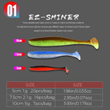 BEARKING Ez Shiner 5cm 7.5cm 10cm Wobblers for Hot Carp Fishing Soft Lures Silicone Artificial Double Color Baits