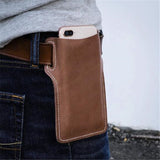 Men Cellphone Loop Holster Case Belt Waist Bag Props Leather Purse Phone Wallet