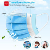 10/100/200PCS Mouth Masks 3 layer safe Filter Face mask Anti-pollution Disposable Non Woven Masks Breathable Protective mask - shopwishi 
