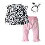 3Pcs Newborn Baby Girls Clothes Set Letter You Make Me Smile Long Sleeve Tops Casual Pants and Headband Infant Clothing Outfits