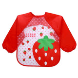 Baby Bandana Bibs Cute Cartoon Bibs Waterproof Infant Eating Children Drawing Long Sleeve Apron Baby Self Feeding Bib