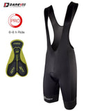 Darevie Cycling Bib Shorts Men 3D Pad Shockproof Cycling Bib Shorts Pro Korea Lycra Breathable Cool 6 Hours Ride Bike Bib Shorts