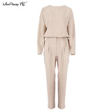 Mnealways18 Vintage Zipper Khaki Trousers Women High Waist Office Pants