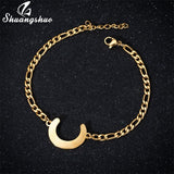 A-Z Letter Jewelry Personalize Initial Bracelets Bangles for Women Stainless Steel Alphabet Charm Bracelet Name Bijoux Pulseiras