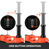 VEVOR 5 Ton 12V Car Jack Electric Hydraulic Jack Kit 45CM + Wrench Tire Inflator LED Light Portable Tire Lifting Car Repair Tool