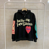 Kanye West Graffiti Letter Print Plus Velvet Sweatshirt Men Harajuku Fleece Hoodie Hip Hop Stranger Things Hooded Hoodies