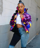 Camo Print Winter Jacket Women Festival Warm Parka Down Bubble Coat Top Warm Thick Parka Couple Wear Crop Puffer Jacket 4XL