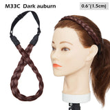 S-noilite Bohemian Plaited Headband Synthetic Braids Hair With Adjustable Belt Hairpiece Hair For Woman Hair Style Accessories