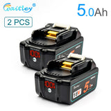 Waitley BL1850 18V 5.0Ah Replacement Battery for Makita Power Tool 5000mah BL1840 BL1860 Battery with LED Power Display 18 v 5A