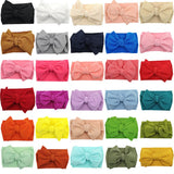New Baby Girls Headband Toddler Big Bow Hairband Cute Solid Stretch Turban Big Knot Head Wrap Head wear