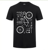 Funny T-shirt Print bicycle MTB T shirts Mountain biker exploded into parts Tee shirt Group Team Clothing tshirt men