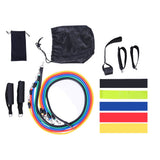 17Pcs/Set Latex Resistance Bands Gym Door Anchor Ankle Straps With Bag Kit Set Yoga Exercise Fitness Band Rubber Loop Tube Bands