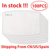 20/50/100Pcs 5 Layer PM2.5 Mask Filter Pads for Mask Filter Mouth Face Protective Skin Friendly Dustproof Pad