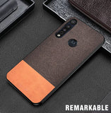 Luxury Cloth Texture case For Motorola Moto G8 Plus Play case one macro Phone case For Moto P40 One vision action Zoom fundas