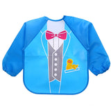 Baby Bandana Bibs Cute Cartoon Bibs Waterproof Infant Eating Children Drawing Long Sleeve Apron Baby Self Feeding Bib