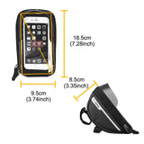 B-SOUL Cycling Bicycle Bike Head Tube Handlebar Cell Mobile Phone Bag Case Holder Screen Phone Mount Bags Case For 6.5in