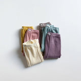Baby Boys Girls Solid Leggings Toddler Ribbed Pp Pants Little Boy Casual Harems Pants Kids Trousers Bottoming Pant