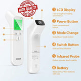 Infrared Forehead Digital Thermometer Gun IR Laser Non Contact Thermometer with 3 Color Backlight Display for Baby Adults sensor