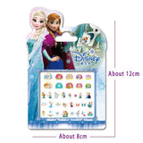 Frozen Princess elsa Anna Makeup Nail Stickers Toys Disney snow White  Sophia Mickey Minnie kids earrings Cartoon toys