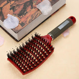 Girls Hair Scalp Massage Comb Hairbrush Bristle Nylon Women Wet Curly Detangle Hair Brush for Salon Hairdressing Styling Tools