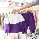 Spring Autumn Children Boys Girls Clothes Suit  Baby Solid Jacket Pants 2Pcs/sets Toddler Active Cotton Clothing Kids Tracksuits