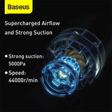Baseus Portable Car Vacuum Cleaner Wireless 5000Pa Rechargeable Handheld Mini Auto Cordless Vacuum Cleaner for Car Vacum Vaccum